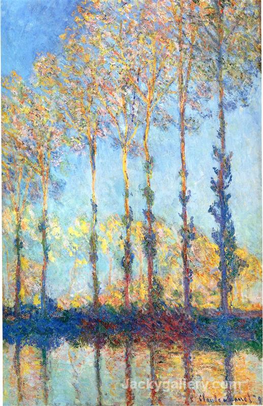 Poplars on the Banks of the Epte by Claude Monet paintings reproduction - Click Image to Close